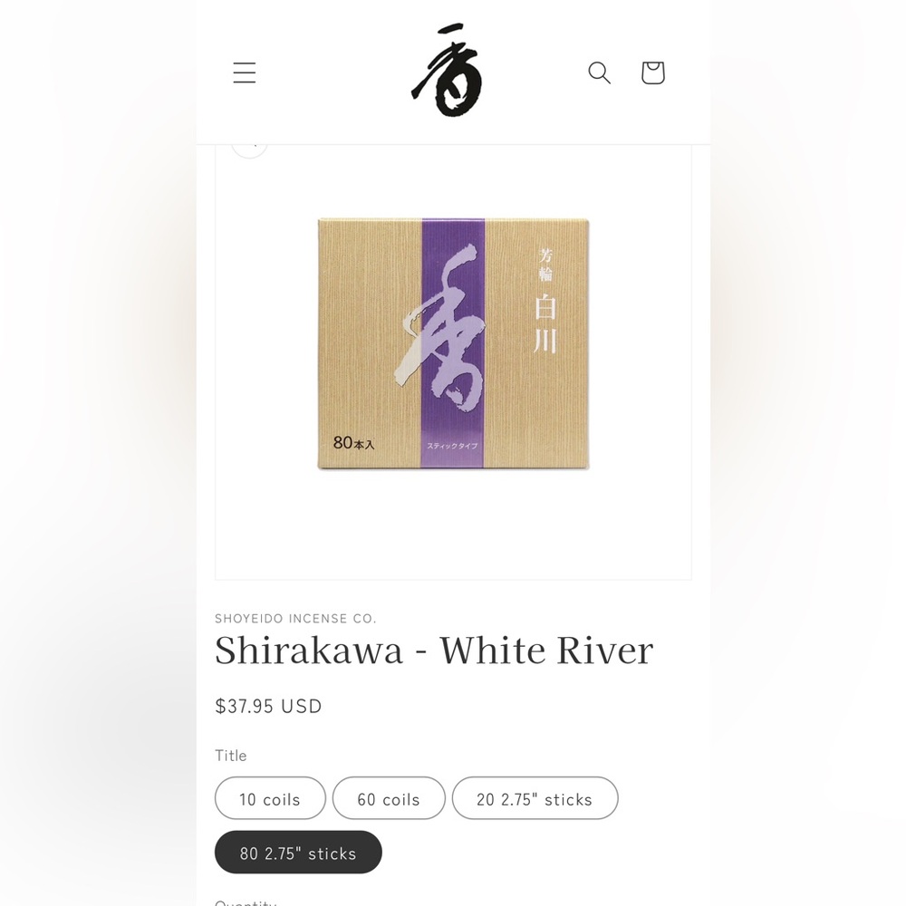 Shoyeido Shirakawa Incense